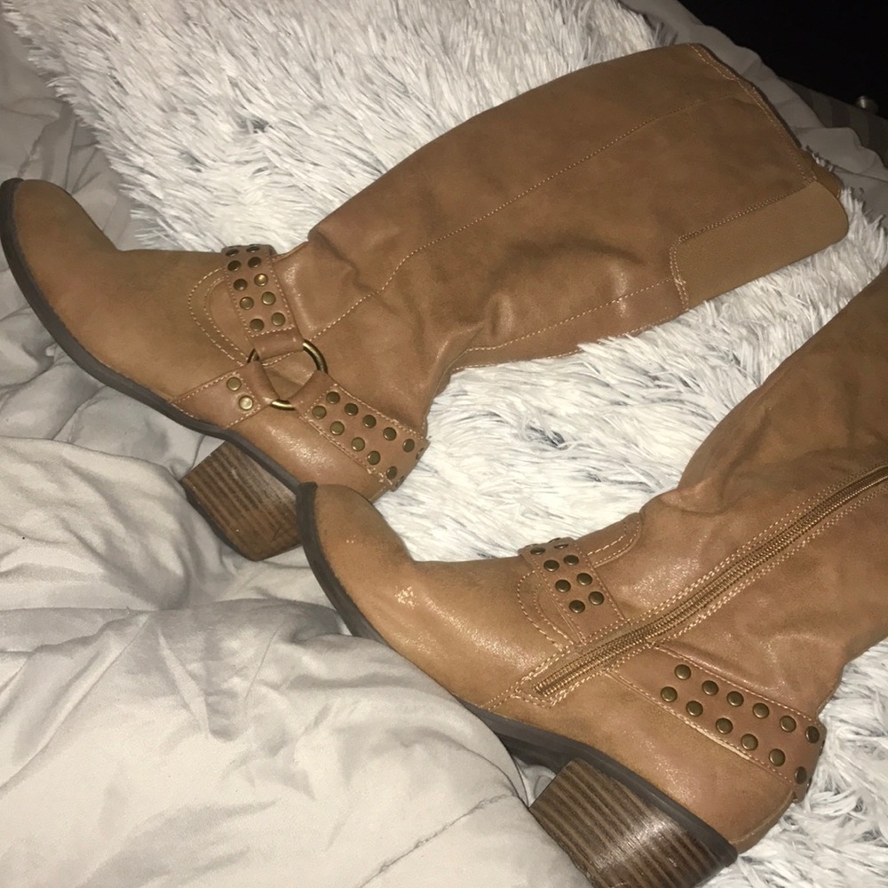 Tall brown boots
